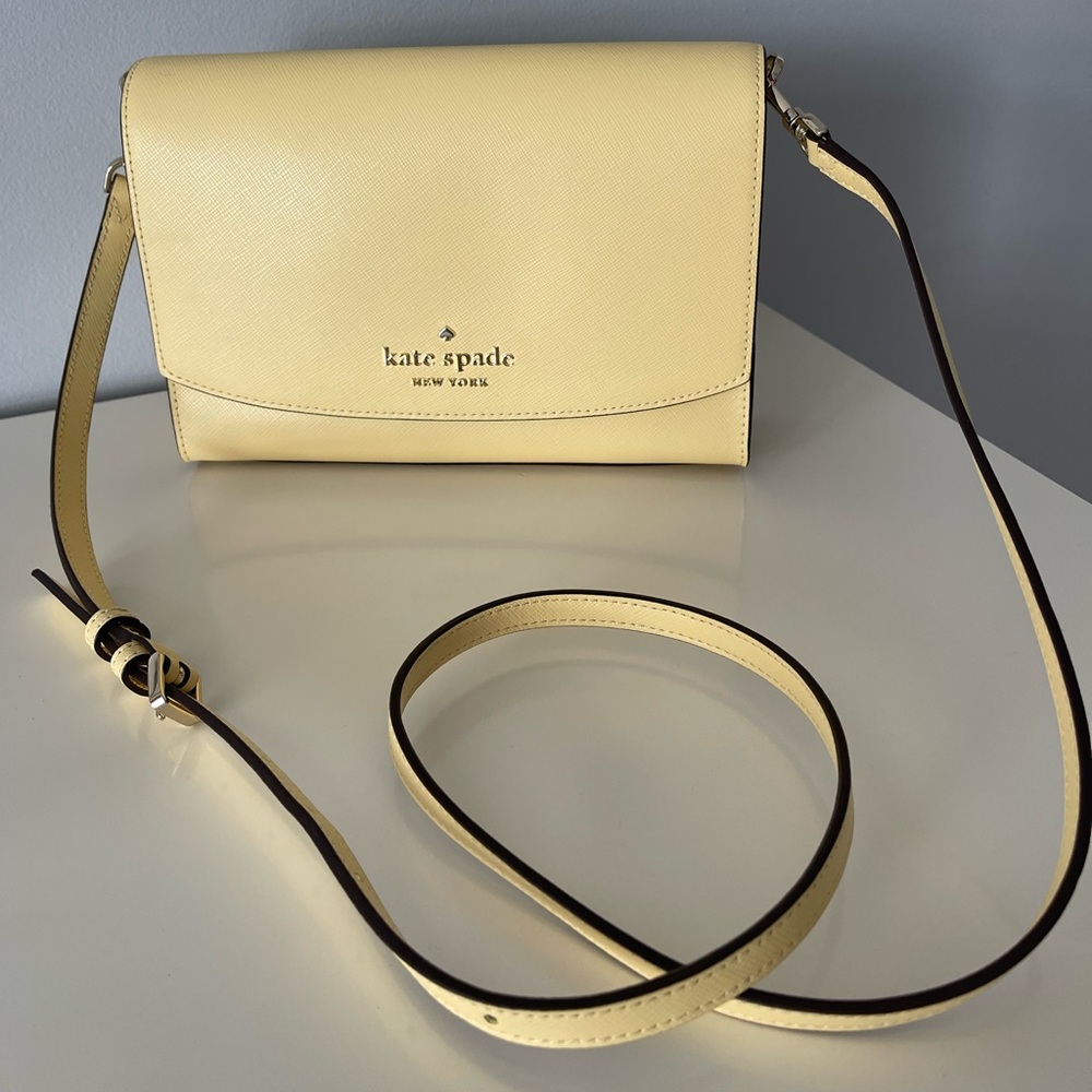 Kate Spade Monotone Yellow Gold Convertible Crossbody